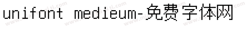 unifont medieum字体转换